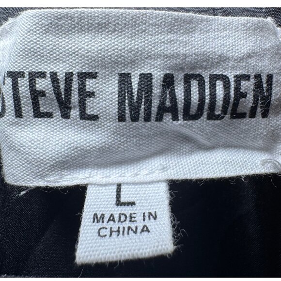 Steve Madden Willow Jacket Colorblock Brown Black Off-White Sherpa Size Large - Picture 6 of 9